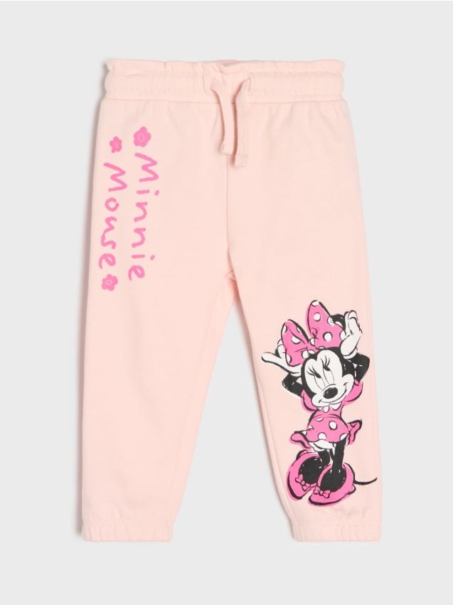 Sinsay - Pantaloni sport jogger Minnie Mouse - roz-trandafiriu