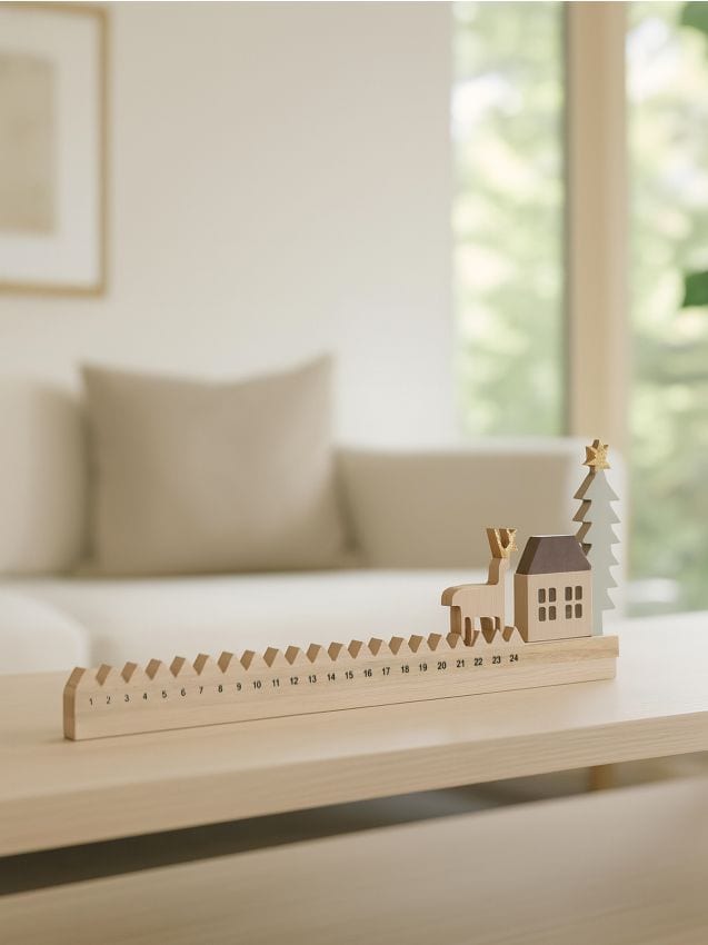 Sinsay - Dekoratívny adventný kalendár s motívom soba a vianočného stromčeka - viacfarebná