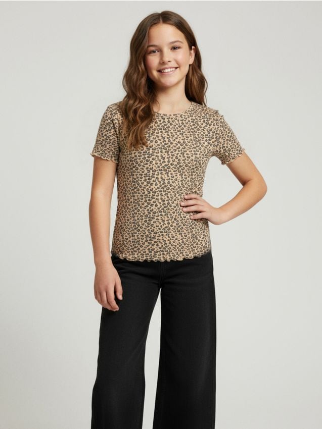 Sinsay - Tricou din bumbac - bej