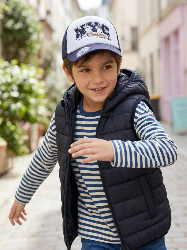 Sinsay - Czapka z daszkiem NYC z haftem - granatowy