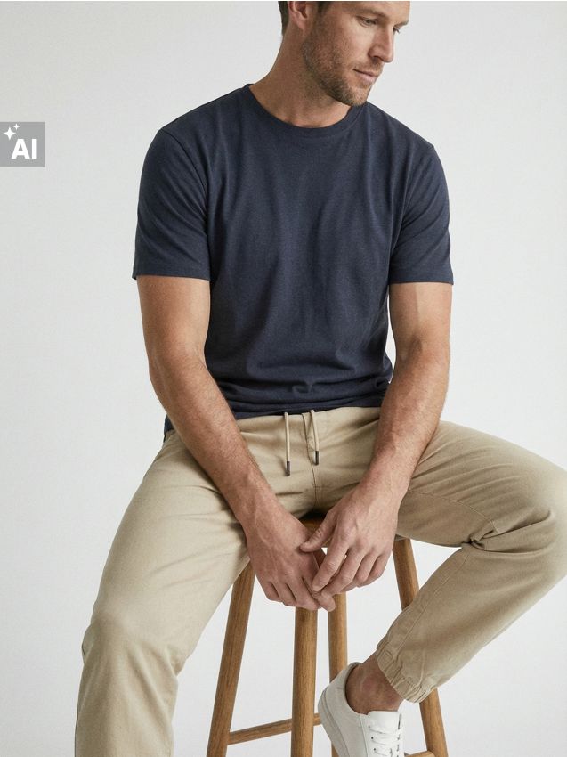 Sinsay - Tricou din bumbac basic - bleumarin