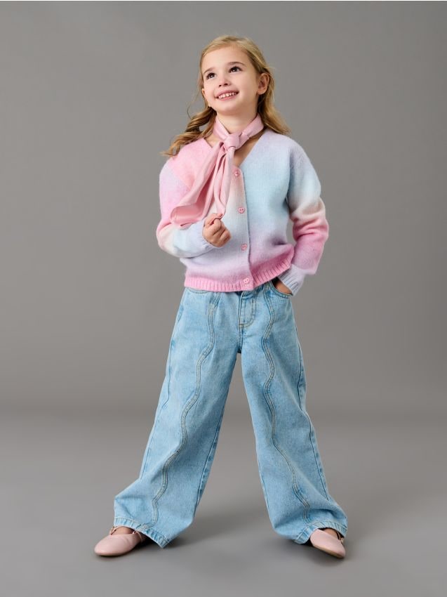 Sinsay - Blugi wide leg - albastru