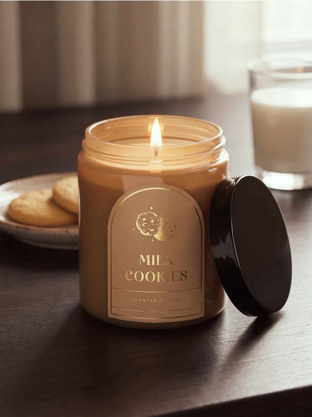 Sinsay - Lumânare parfumată Milk Cookies - nude
