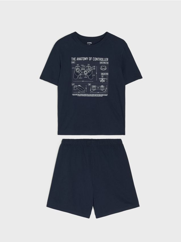 Sinsay - Dvojdielne pyžamo - tmavomodrá