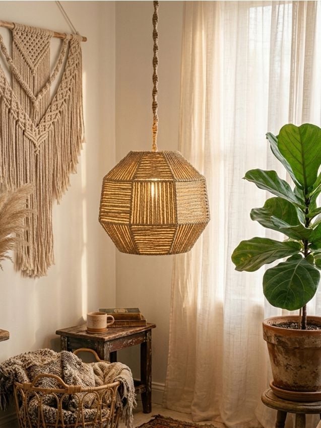 Sinsay - Abajur împletit - maro