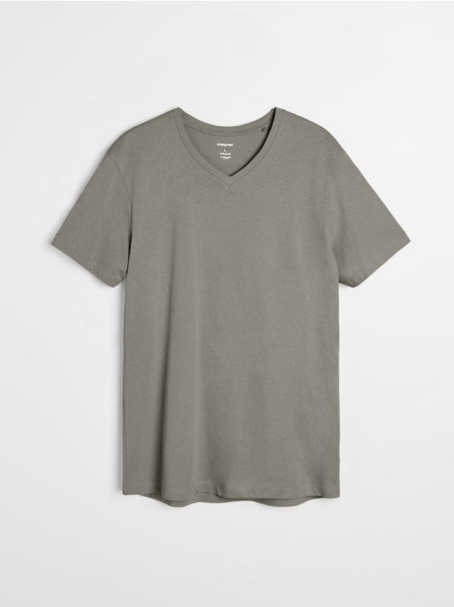 Sinsay - Tricou din bumbac basic - verde-pal