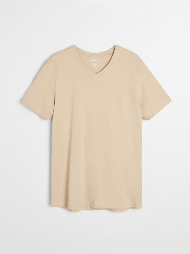 Sinsay - Tricou din bumbac basic - bej