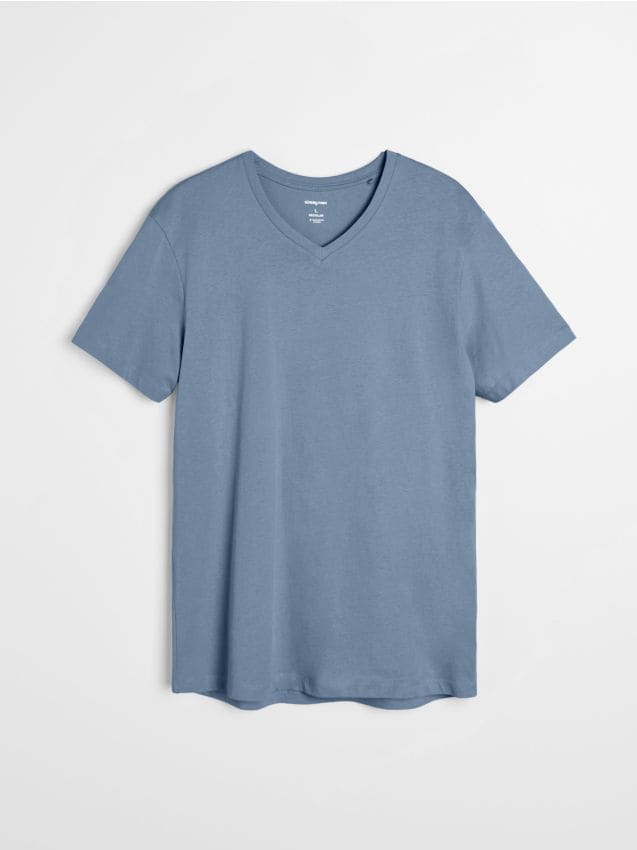 Sinsay - Tricou din bumbac basic - light blue