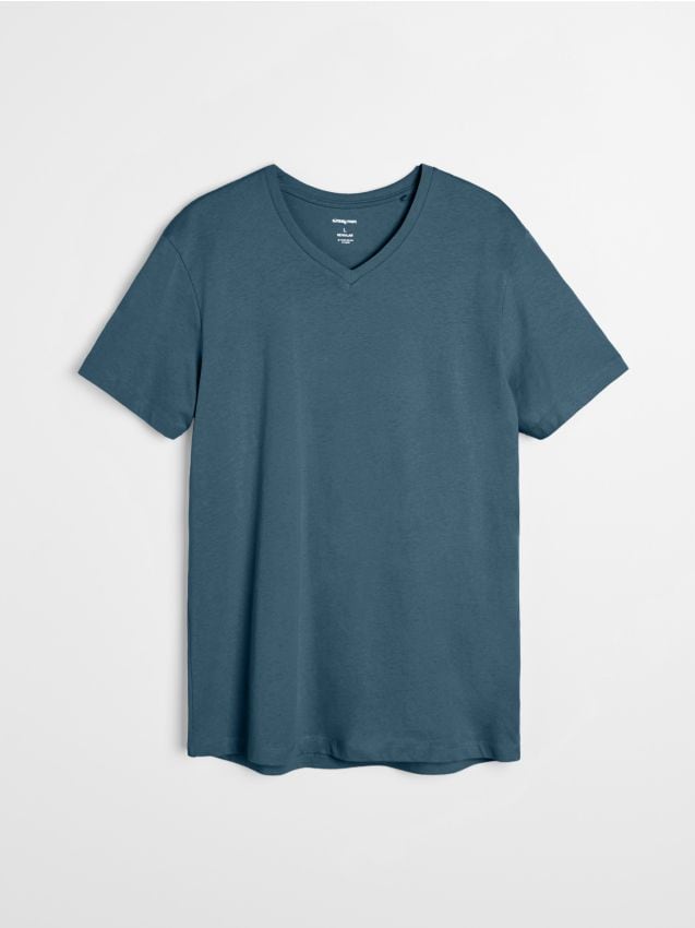 Sinsay - Tricou din bumbac basic - indigo