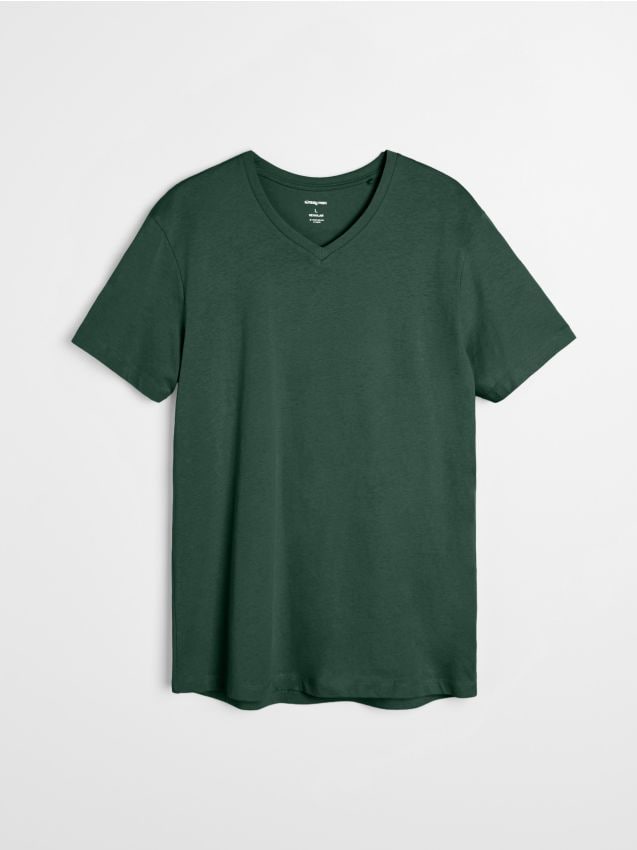 Sinsay - Tricou din bumbac basic - verde