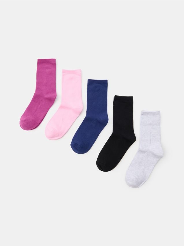 Sinsay - Șosete lungi cu bumbac, 5 bucăți - multicolor
