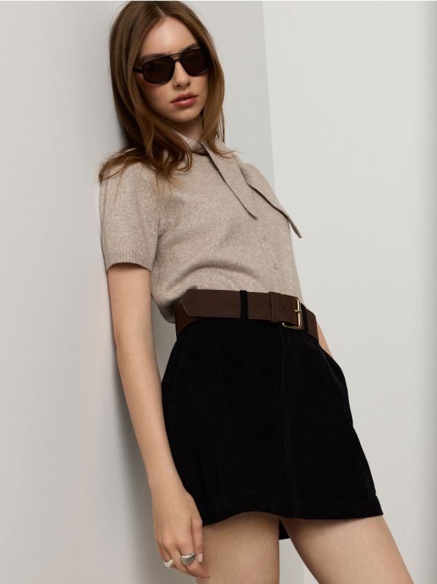 Sinsay - Fustă mini din denim - negru