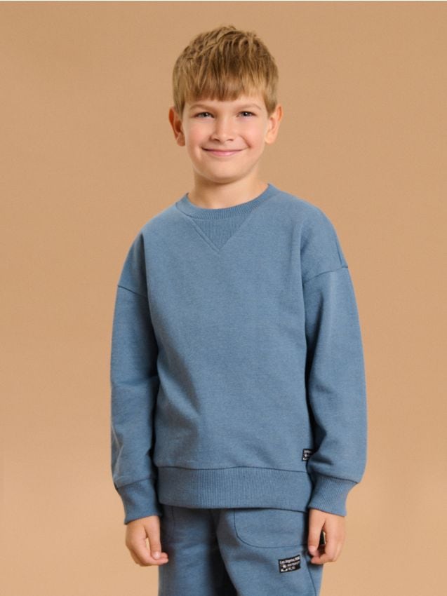 Sinsay - Mikina crewneck - sivomodrá