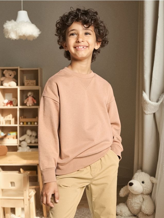 Sinsay - Mikina crewneck - kávová