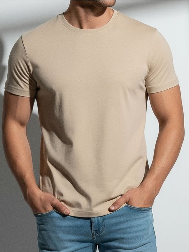 Sinsay - Tricou din bumbac basic - bej