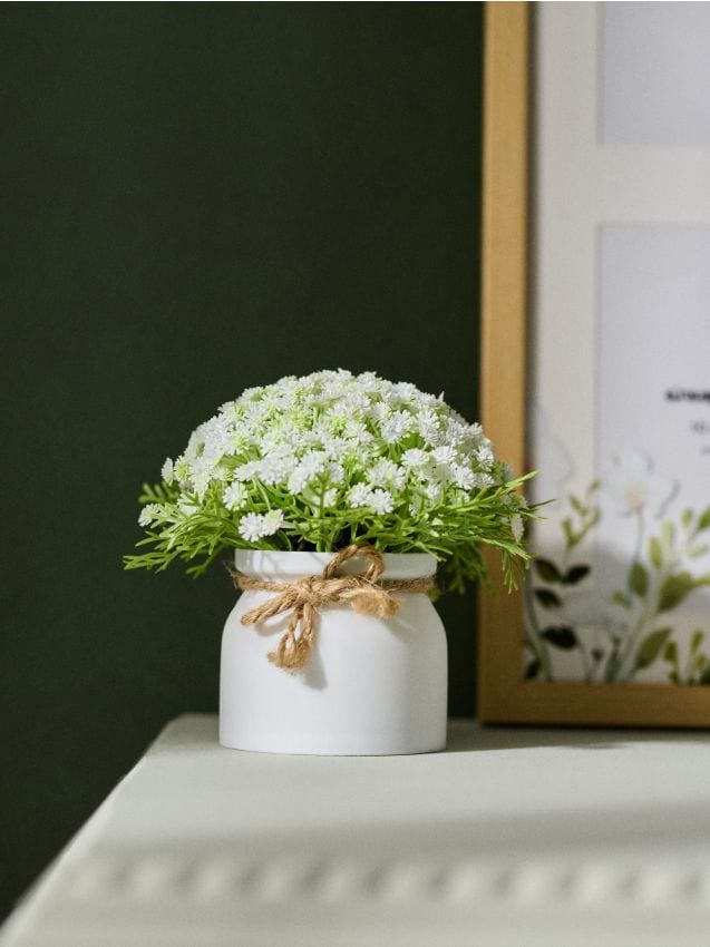 Sinsay - Buchet decorativ de flori în ghiveci - alb