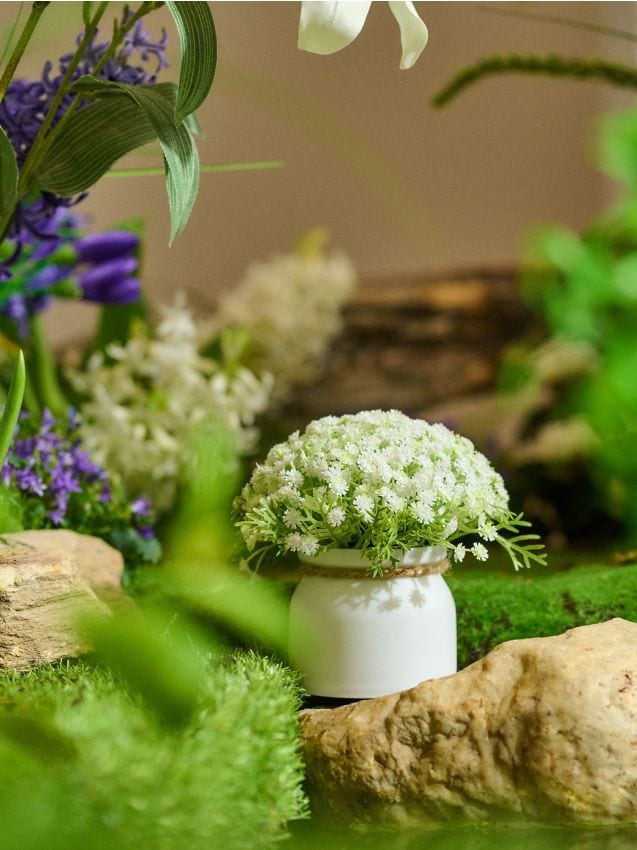 Sinsay - Buchet decorativ de flori în ghiveci - alb