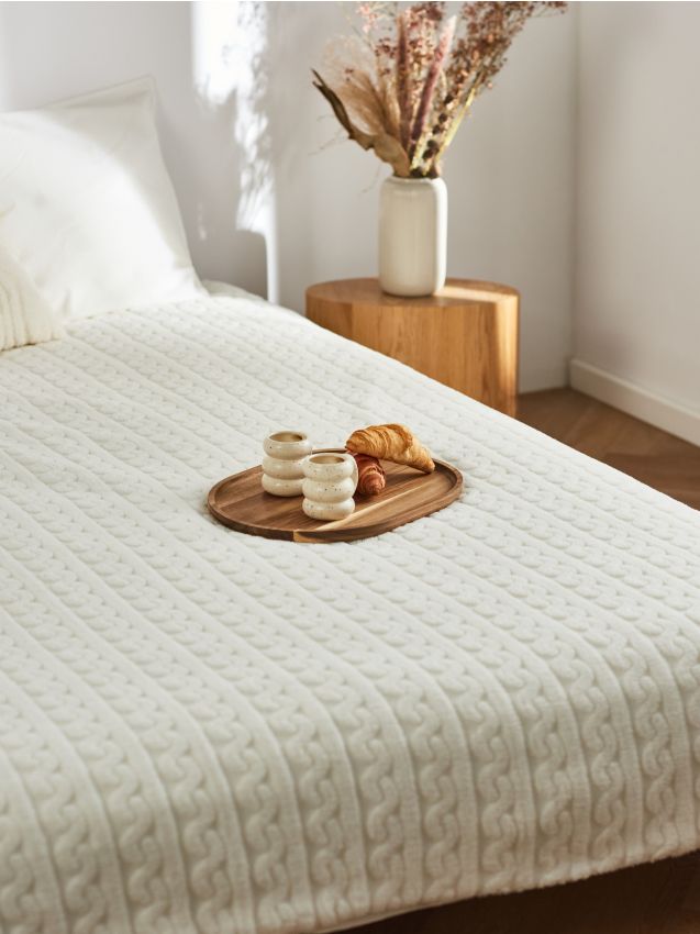 Sinsay - Posteľná prikrývka - krémová