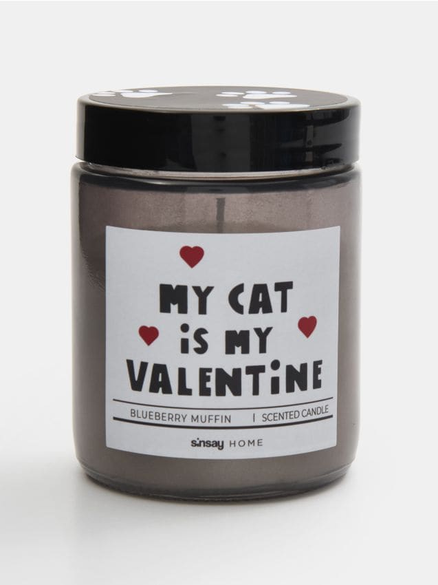 Sinsay - Voňavá sviečka My Cat is My Valentine - čierna