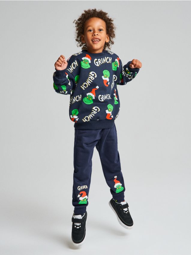 Sinsay - Pantaloni jogger Grinch - bleumarin
