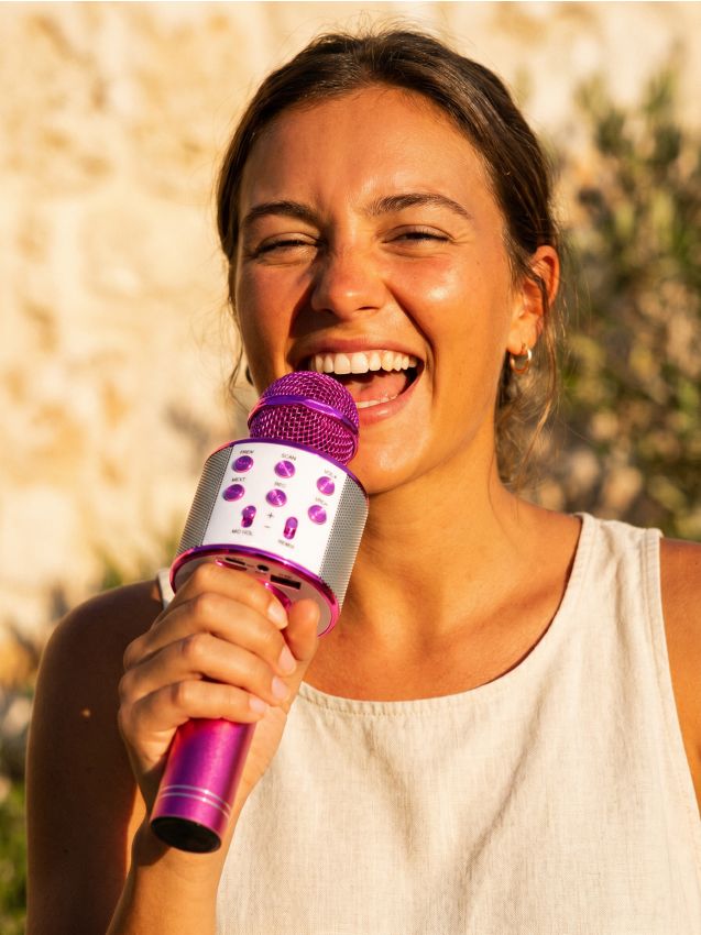 Sinsay - Microfon karaoke wireless cu efecte sonore - roz-aprins