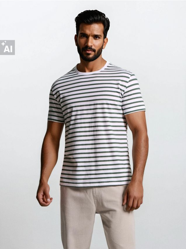 Sinsay - Tricou din bumbac în dungi - altele