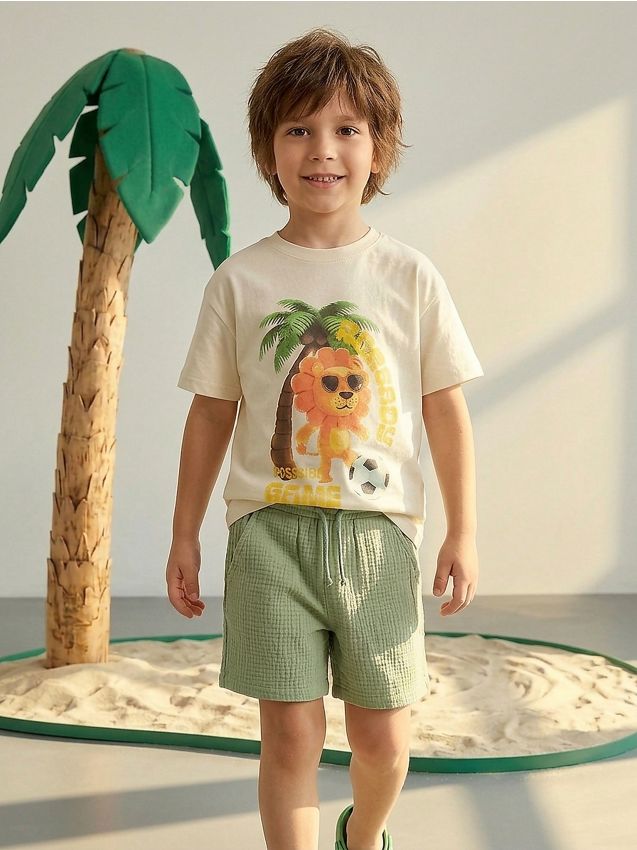 Sinsay - Tricou din bumbac cu imprimeu de vacanță - crem