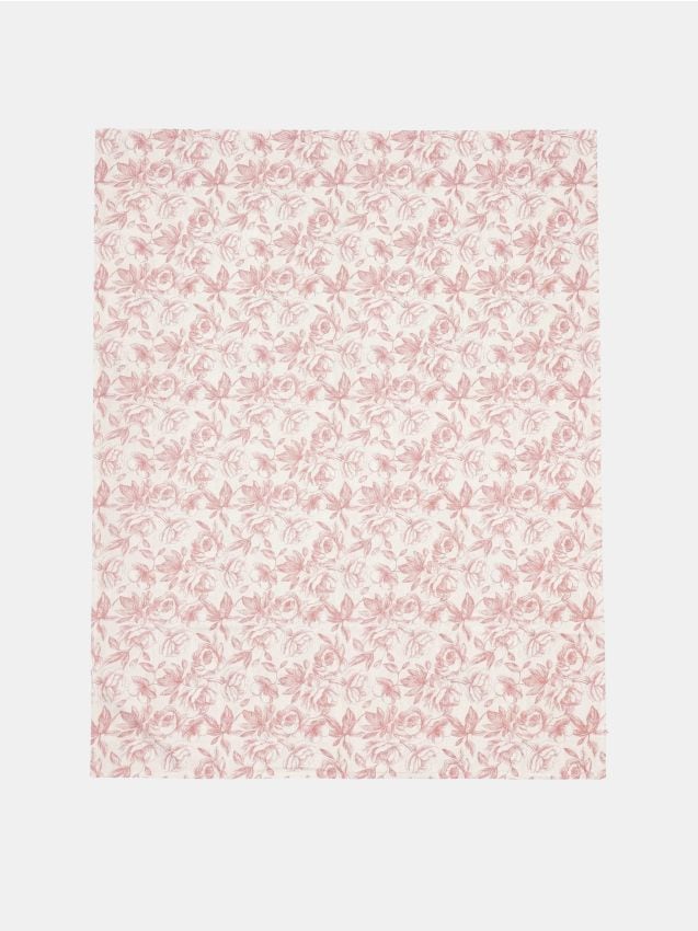 Tovaglia con motivo floreale - rosa cipria