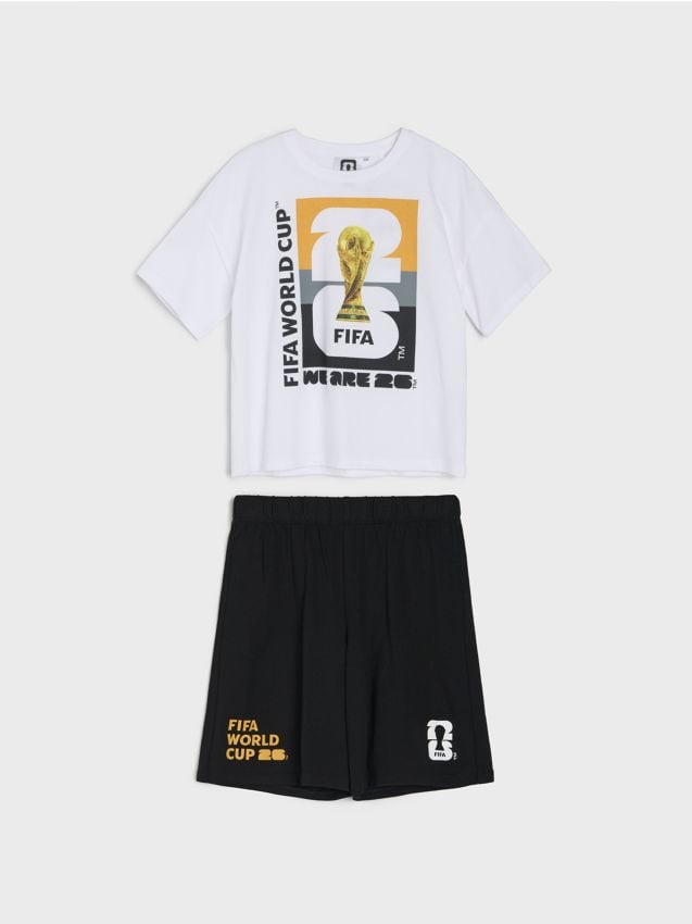 Sinsay - Pamukna dvodijelna pidžama s printom FIFA World Cup