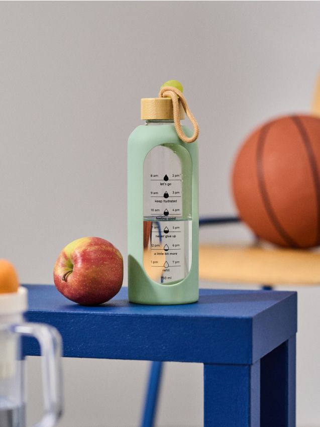 Sinsay - Sticlă din sticlă cu scară motivațională - verde-pal