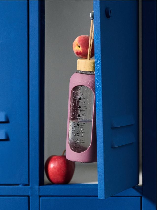 Sinsay - Sklenená fľaša s motivačnou stupnicou - lilavá