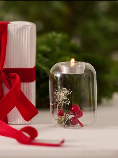 Свещник с коледен мотив