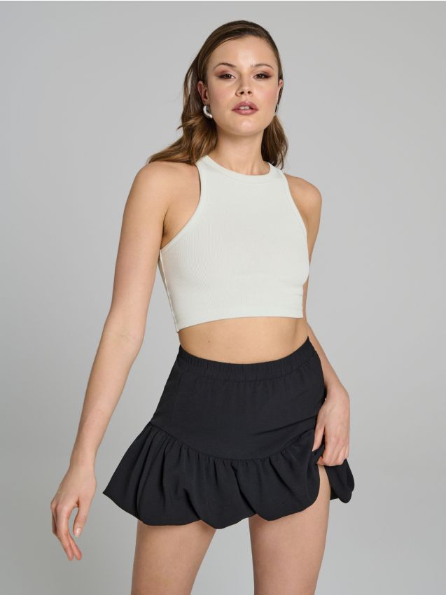 Crop Top aus Rippstrick - SINSAY
