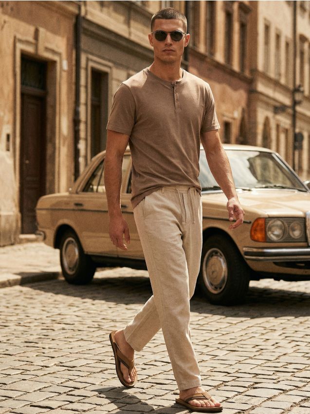 Sinsay - Tricou din bumbac cu mânecă scurtă - cafeniu