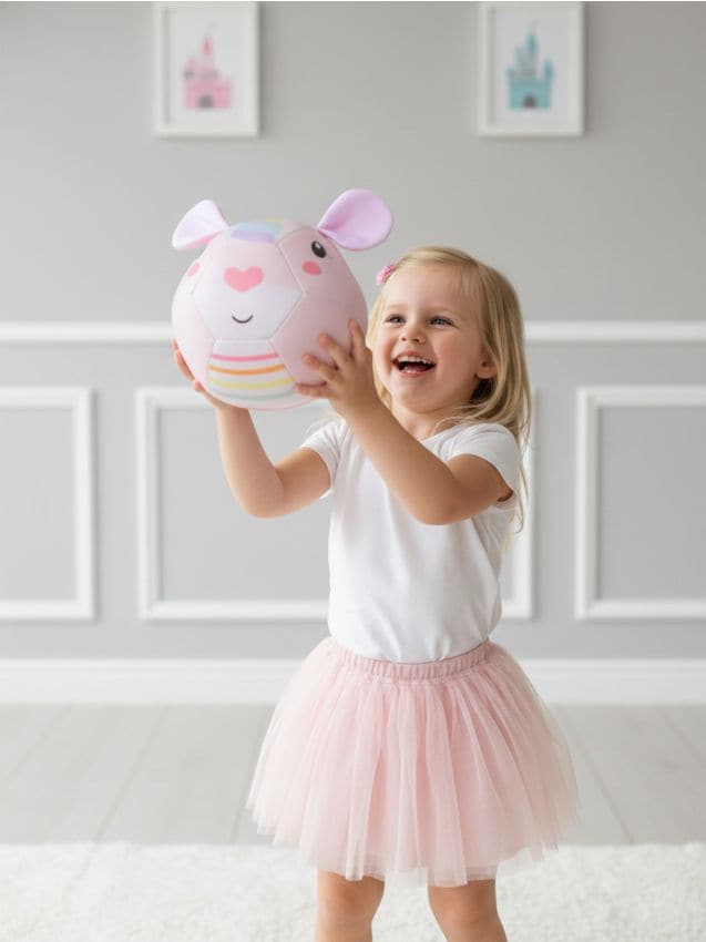 Sinsay - Jucărie - Minge în formă de animal cu elemente 3D - roz-pastel