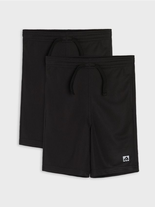 Sinsay - Șorturi sport cu imprimat reflectorizant Active – set de 2 bucăți - negru