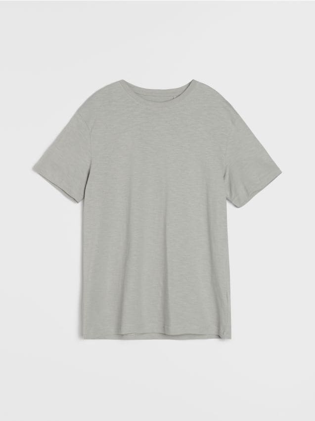 Sinsay - Tricou din bumbac cu mânecă scurtă - gri deschis