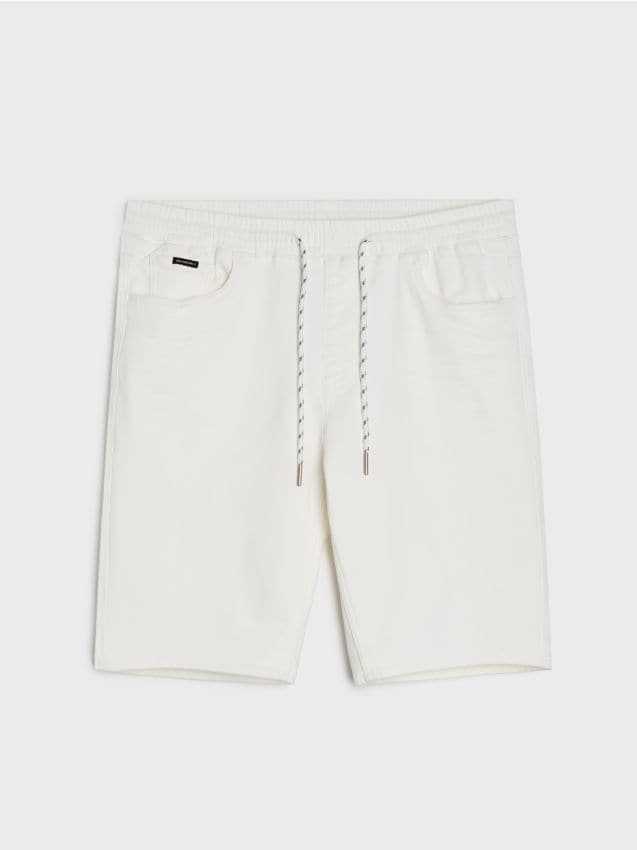 Sinsay - Pantaloni scurți din denim - alb