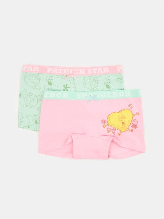 Sinsay - Set de 2 perechi de boxeri din material majoritar bumbac SpongeBob - multicolor