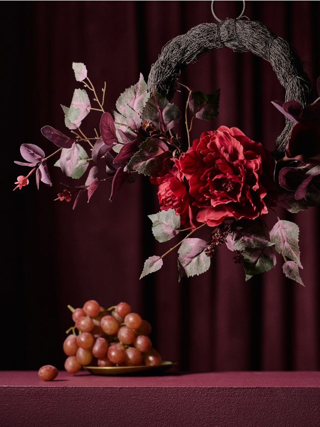 Sinsay - Coroană decorativă cu motiv vegetal - mov