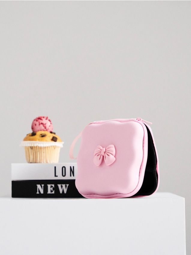 Sinsay - Organizator de cabluri cu motiv de fundă - roz