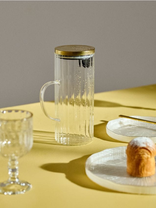 Sinsay - Carafă striată cu mâner - clear