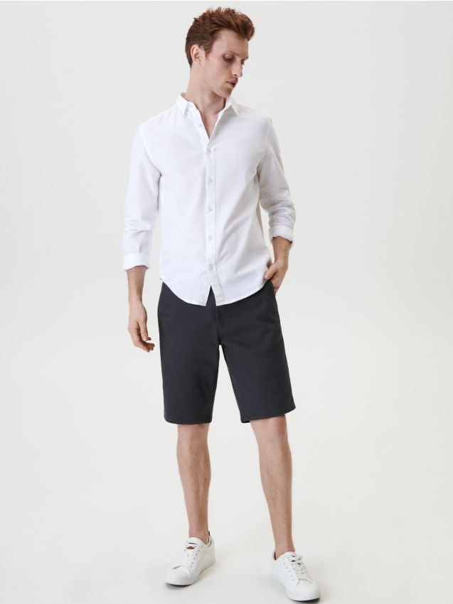 Sinsay - Pantaloni scurți - gri-închis