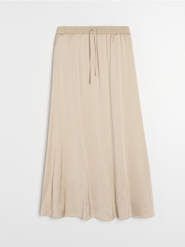 Sinsay - Fustă midi uni - bej