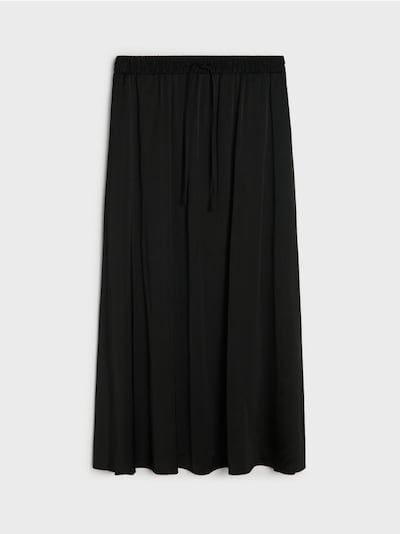 Enobarvno midi krilo