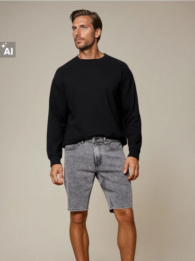 Sinsay - Džinsa šorti slim fit