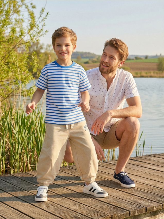 Sinsay - Pantaloni de trening tip balloon din French Terry - bej