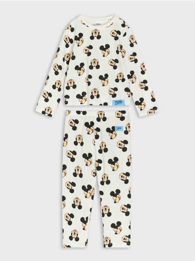 Sinsay - Dvojdielne pyžamo Mickey Mouse - krémová