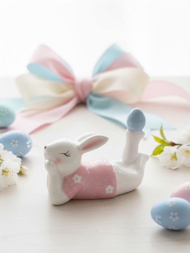 Sinsay - Figurină de iepure de Paște în rochiță cu ou - multicolor