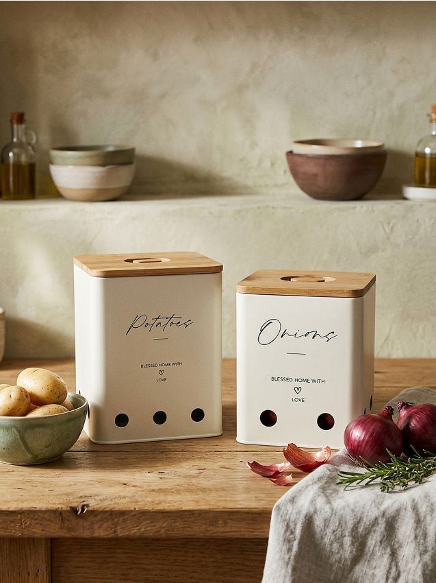 Contenitore per patate - bianco
